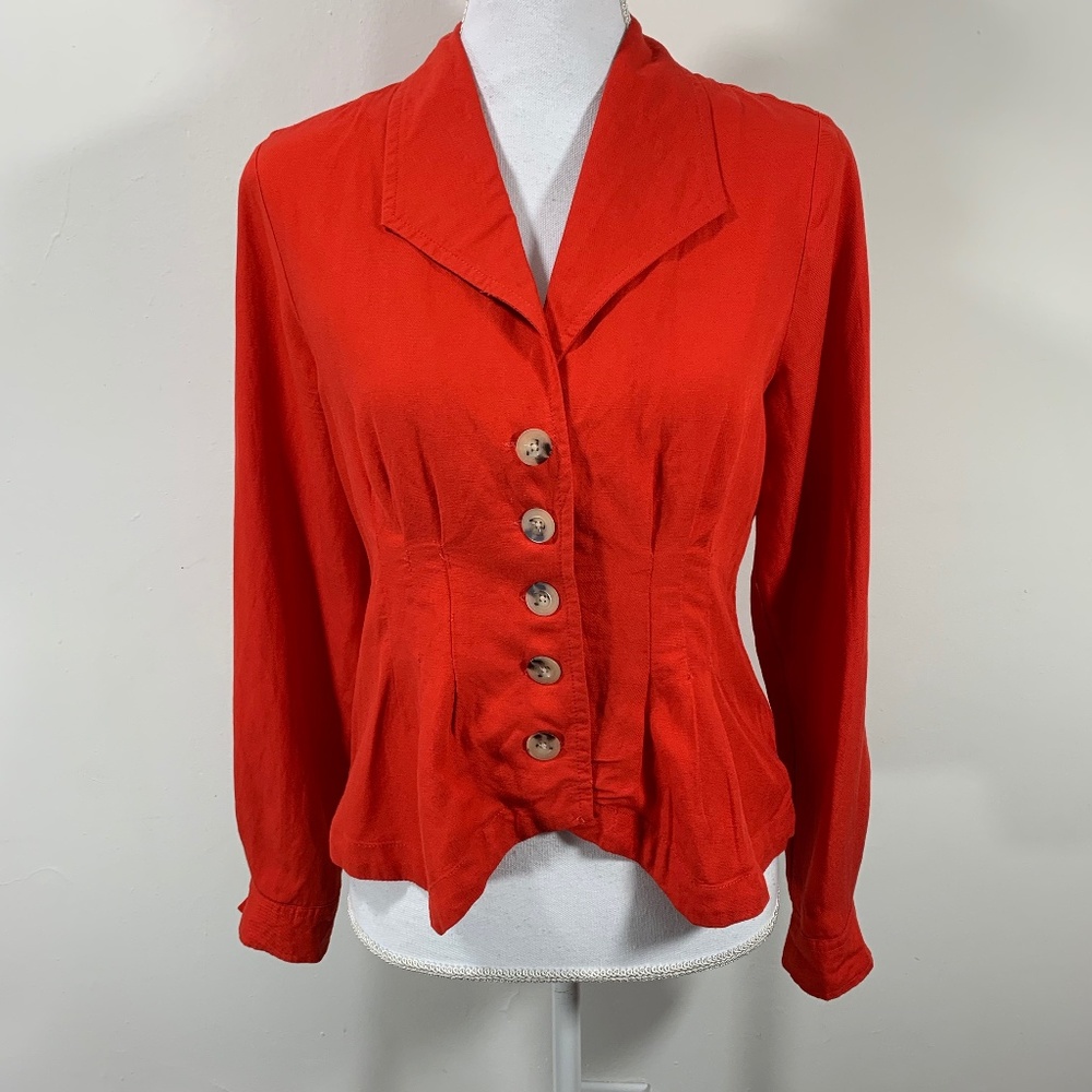 Anthropologie Maeve pleated blouse button down